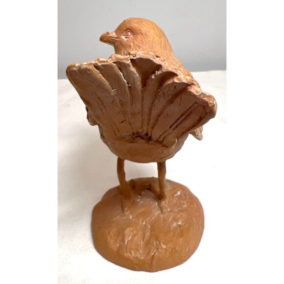 Handcrafted Clay Bird Sculpture On Stand - Picture 4 of 4